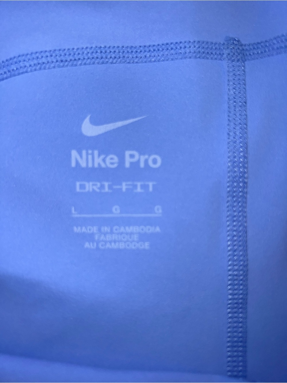 Nike Pro Light Blue Dri-FIT Compression Shorts - Picture 3 of 6
